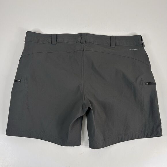 Eddie Bauer 18W x 6.5 First Ascent Hiking Shorts Gray Nylon Blend Outdoors - Picture 4 of 4